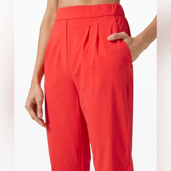 lululemon Your True Trouser High Rise Crop Pant in Carnation Red NWT - Picture 2 of 12